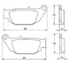 Plaquette De Frein arrière (ou avant suivant modèle) Accossato AGPP181 (dimensio