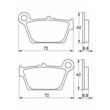 Plaquette De Frein arrière (ou avant suivant modèle) Accossato AGPP188 (dimensio