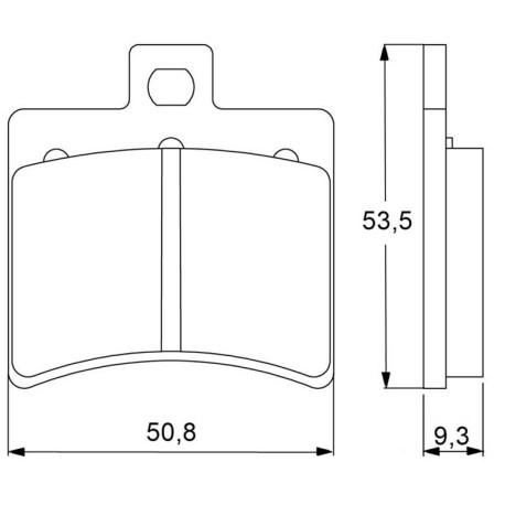 Plaquette De Frein arrière (ou avant suivant modèle) Accossato AGPP31 (dimension