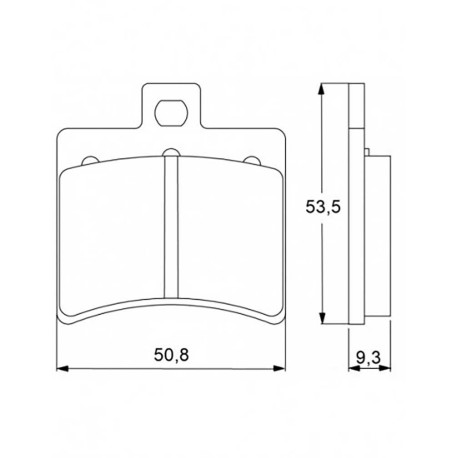 Plaquette De Frein arrière (ou avant suivant modèle) Accossato AGPP31 (dimension