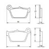 Plaquette De Frein arrière (ou avant suivant modèle) Accossato AGPP38 (dimension
