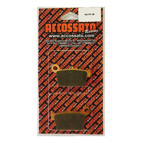 Plaquette De Frein arrière (ou avant suivant modèle) Accossato AGPP38 (dimension