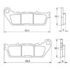 Plaquette De Frein arrière (ou avant suivant modèle) Accossato AGPP55 (dimension