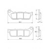 Plaquette De Frein arrière (ou avant suivant modèle) Accossato AGPP55 (dimension