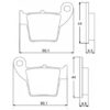 Plaquette De Frein arrière (ou avant suivant modèle) Accossato AGPP72 (dimension
