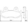 Plaquette De Frein arrière (ou avant suivant modèle) Accossato AGPP73 (dimension