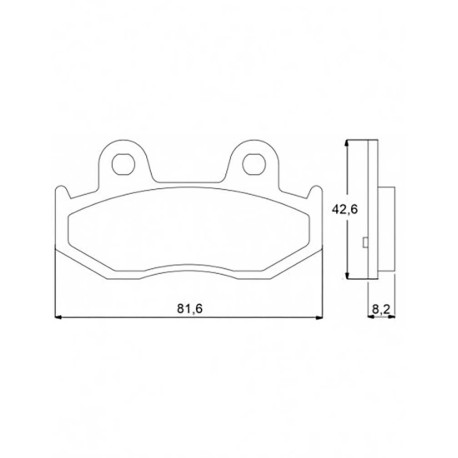 Plaquette De Frein arrière (ou avant suivant modèle) Accossato AGPP73 (dimension