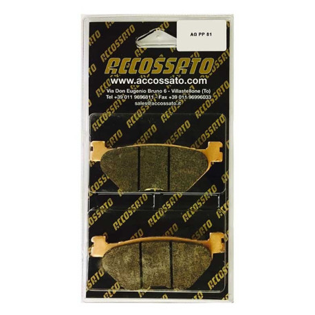 Plaquette De Frein arrière (ou avant suivant modèle) Accossato AGPP81 (dimension