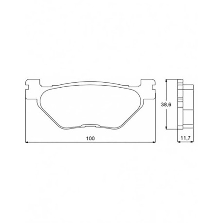 Plaquette De Frein arrière (ou avant suivant modèle) Accossato AGPP81 (dimension