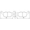 Plaquette De Frein arrière (ou avant suivant modèle) Accossato AGPP88 (dimension
