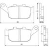 Plaquette De Frein arrière (ou avant suivant modèle) Accossato AGPP89 (dimension