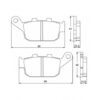 Plaquette De Frein arrière (ou avant suivant modèle) Accossato AGPP89 (dimension