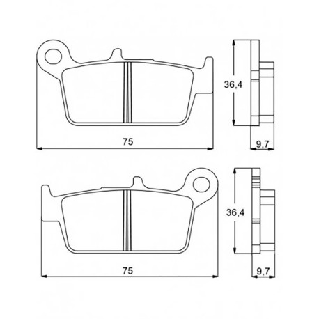 Plaquette De Frein arrière (ou avant suivant modèle) Accossato AGPP90 (dimension