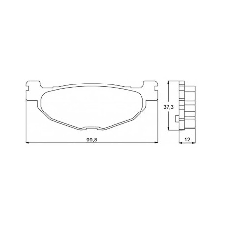 Plaquette De Frein arrière (ou avant suivant modèle) Accossato AGPP92 (dimension