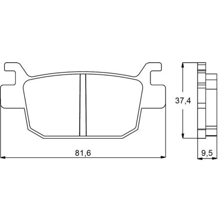 Plaquette De Frein arrière (ou avant suivant modèle) Accossato AGPP95 (dimension