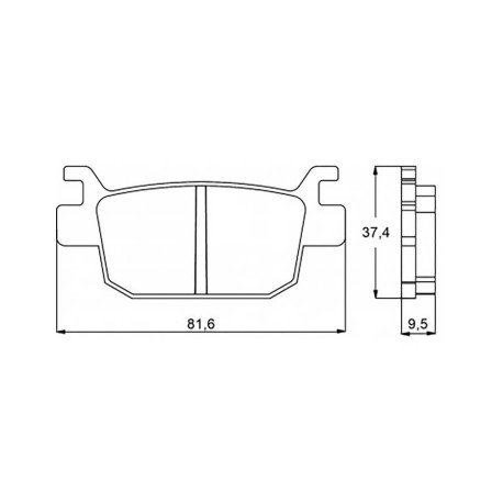 Plaquette De Frein arrière (ou avant suivant modèle) Accossato AGPP95 (dimension
