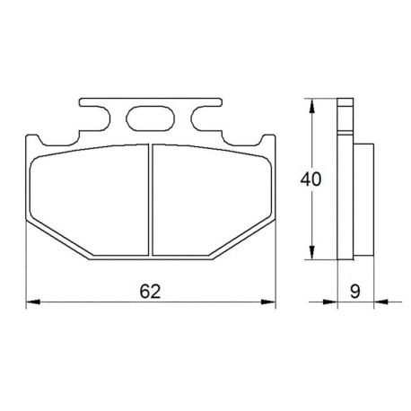 Plaquette De Frein arrière (ou avant suivant modèle) Accossato AGPP99 (dimension