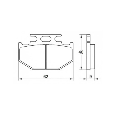 Plaquette De Frein arrière (ou avant suivant modèle) Accossato AGPP99 (dimension