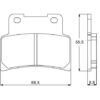 Plaquette De Frein avant (ou arrière suivant modèle) Accossato AGPA101 (dimensio
