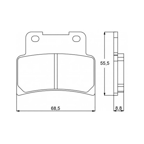 Plaquette De Frein avant (ou arrière suivant modèle) Accossato AGPA101 (dimensio