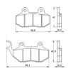 Plaquette De Frein avant (ou arrière suivant modèle) Accossato AGPA102 (dimensio