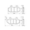 Plaquette De Frein avant (ou arrière suivant modèle) Accossato AGPA102 (dimensio