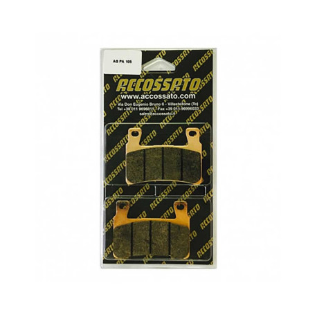 Plaquette De Frein avant (ou arrière suivant modèle) Accossato AGPA105 (dimensio