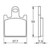 Plaquette De Frein avant (ou arrière suivant modèle) Accossato AGPA107 (dimensio