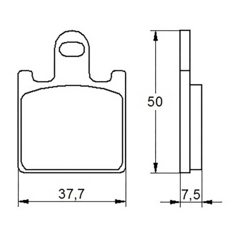 Plaquette De Frein avant (ou arrière suivant modèle) Accossato AGPA107 (dimensio