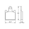 Plaquette De Frein avant (ou arrière suivant modèle) Accossato AGPA107 (dimensio