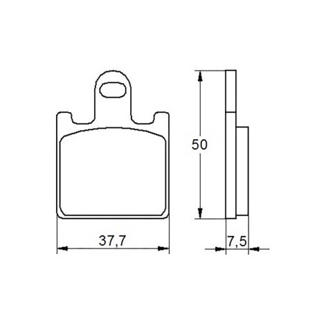 Plaquette De Frein avant (ou arrière suivant modèle) Accossato AGPA107 (dimensio
