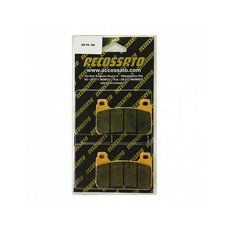 Plaquette De Frein avant (ou arrière suivant modèle) Accossato AGPA108 (dimensio