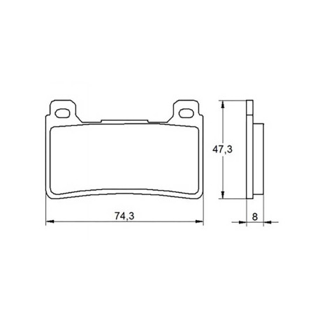 Plaquette De Frein avant (ou arrière suivant modèle) Accossato AGPA108 (dimensio
