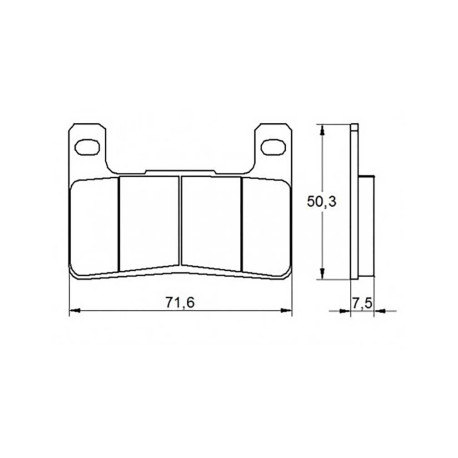 Plaquette De Frein avant (ou arrière suivant modèle) Accossato AGPA109 (dimensio