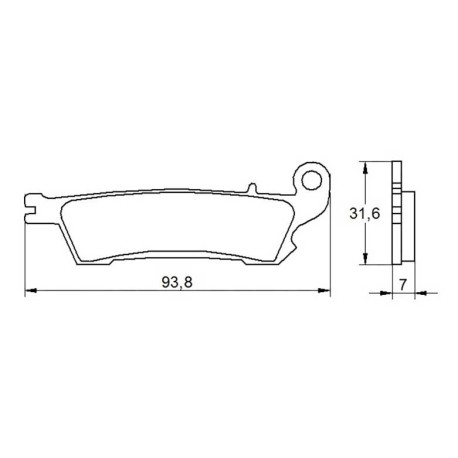 Plaquette De Frein avant (ou arrière suivant modèle) Accossato AGPA110 (dimensio