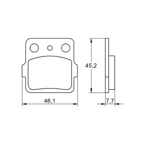 Plaquette De Frein avant (ou arrière suivant modèle) Accossato AGPA111 (dimensio