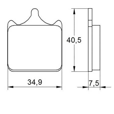 Plaquette De Frein avant (ou arrière suivant modèle) Accossato AGPA112 (dimensio