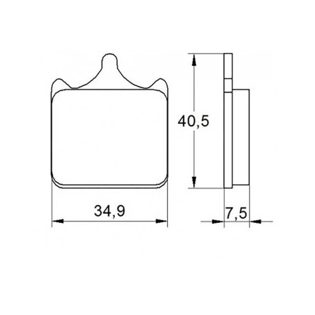 Plaquette De Frein avant (ou arrière suivant modèle) Accossato AGPA112 (dimensio