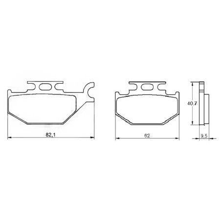 Plaquette De Frein avant (ou arrière suivant modèle) Accossato AGPA113 (dimensio