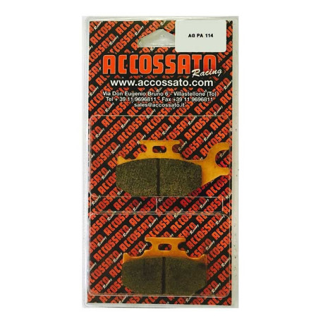 Plaquette De Frein avant (ou arrière suivant modèle) Accossato AGPA114 (dimensio
