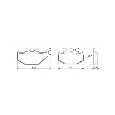 Plaquette De Frein avant (ou arrière suivant modèle) Accossato AGPA114 (dimensio