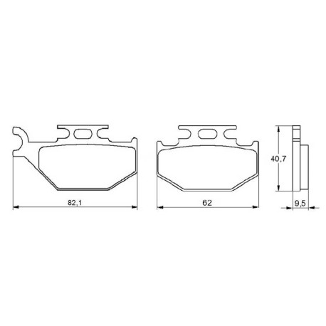 Plaquette De Frein avant (ou arrière suivant modèle) Accossato AGPA115 (dimensio