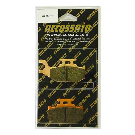 Plaquette De Frein avant (ou arrière suivant modèle) Accossato AGPA115 (dimensio