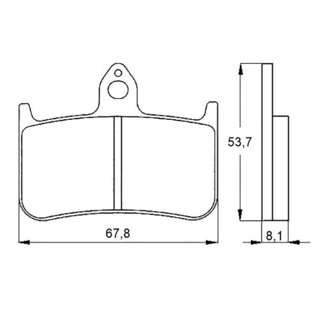 Plaquette De Frein avant (ou arrière suivant modèle) Accossato AGPA122 (dimensio