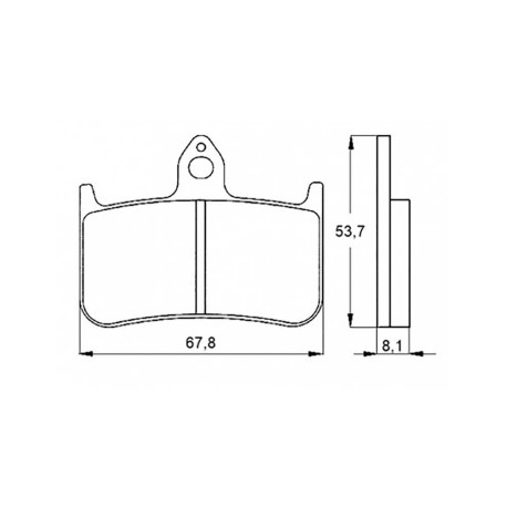 Plaquette De Frein avant (ou arrière suivant modèle) Accossato AGPA122 (dimensio