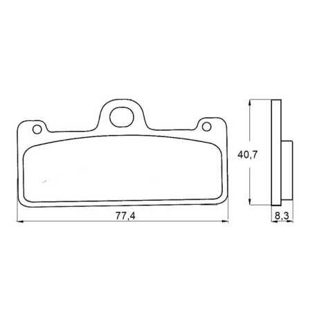 Plaquette De Frein avant (ou arrière suivant modèle) Accossato AGPA128 (dimensio