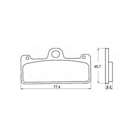 Plaquette De Frein avant (ou arrière suivant modèle) Accossato AGPA128 (dimensio