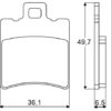 Plaquette De Frein avant (ou arrière suivant modèle) Accossato AGPA13 (dimension
