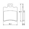 Plaquette De Frein avant (ou arrière suivant modèle) Accossato AGPA13 (dimension