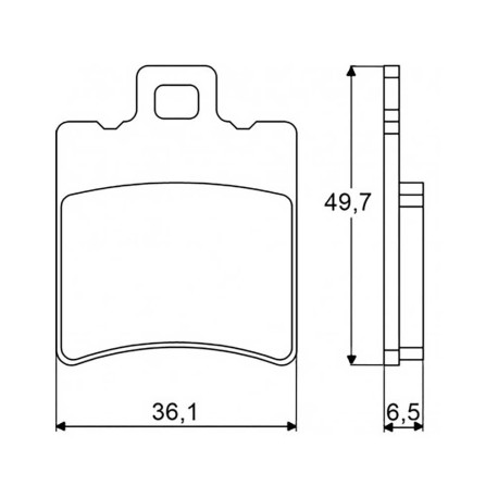 Plaquette De Frein avant (ou arrière suivant modèle) Accossato AGPA13 (dimension